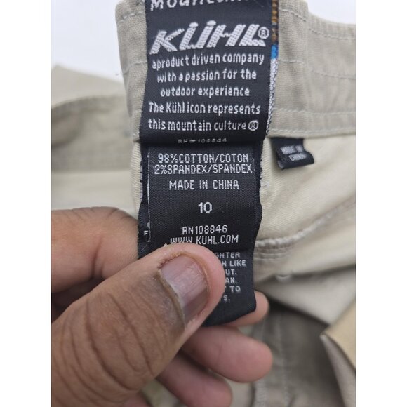 Kuhl Pants Womens 10 Beige Straight Leg Spandex Hiking Outdoor Casual Stained - Picture 8 of 9